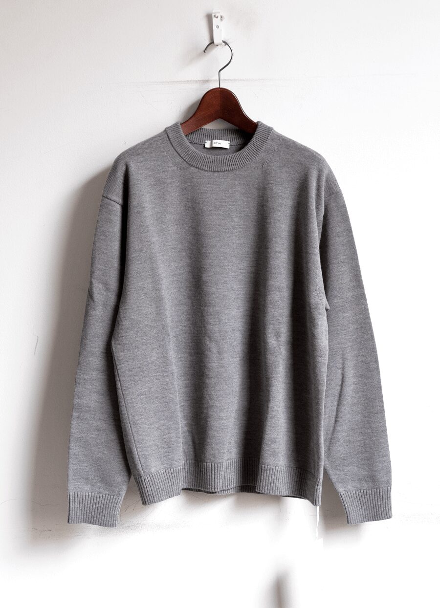 ATON WOOL WASHI CREWNECK SWEATER | 大阪心斎橋のメンズ洋服の