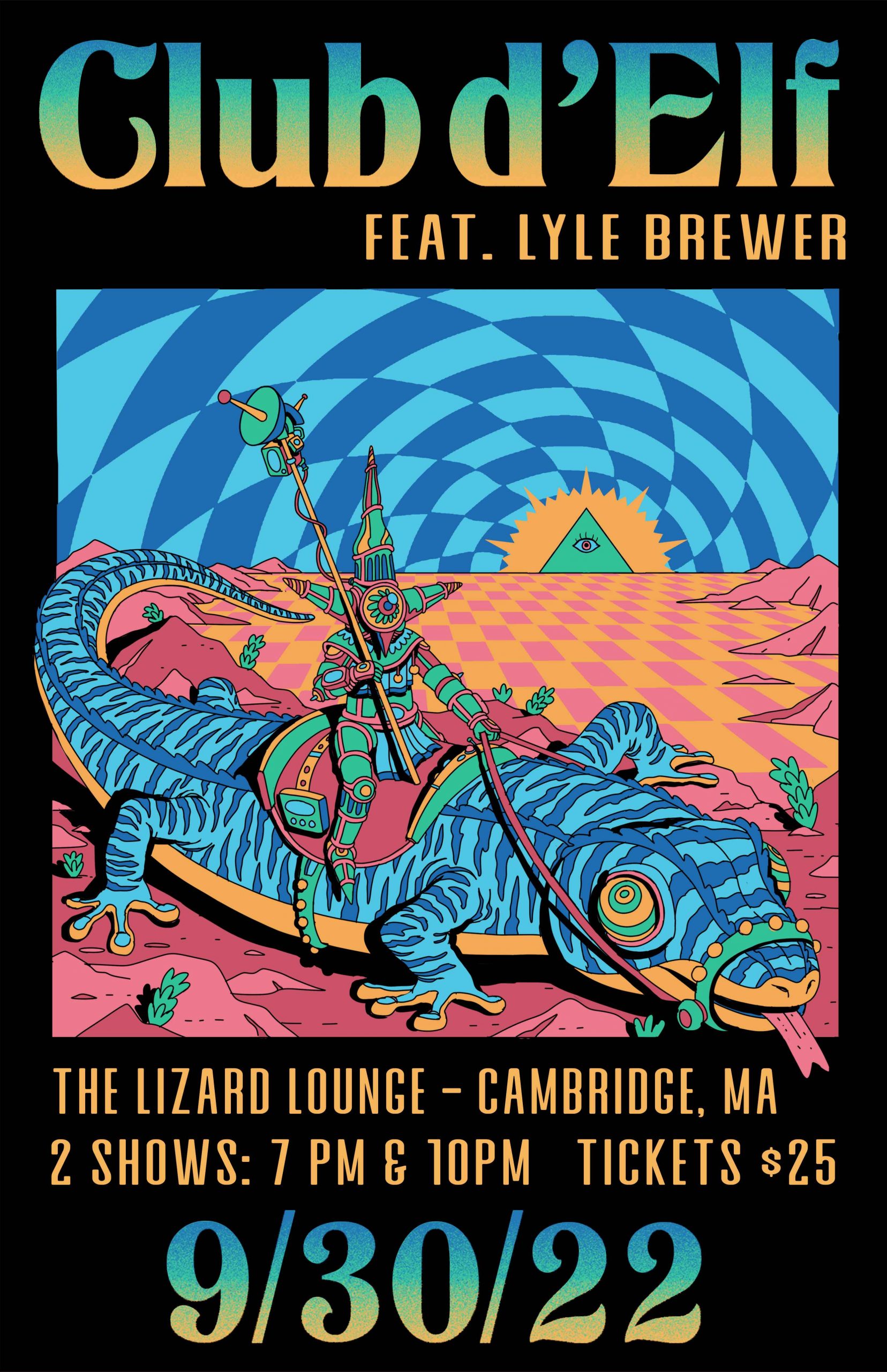 Lizard Lounge 9/30/22 poster (feat. Lyle Brewer) – Club d'Elf