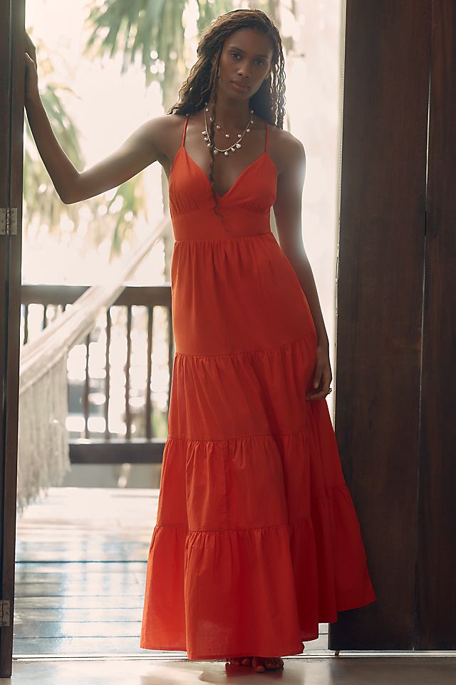 LSPACE Laina Tiered Cotton Maxi Dress | Anthropologie