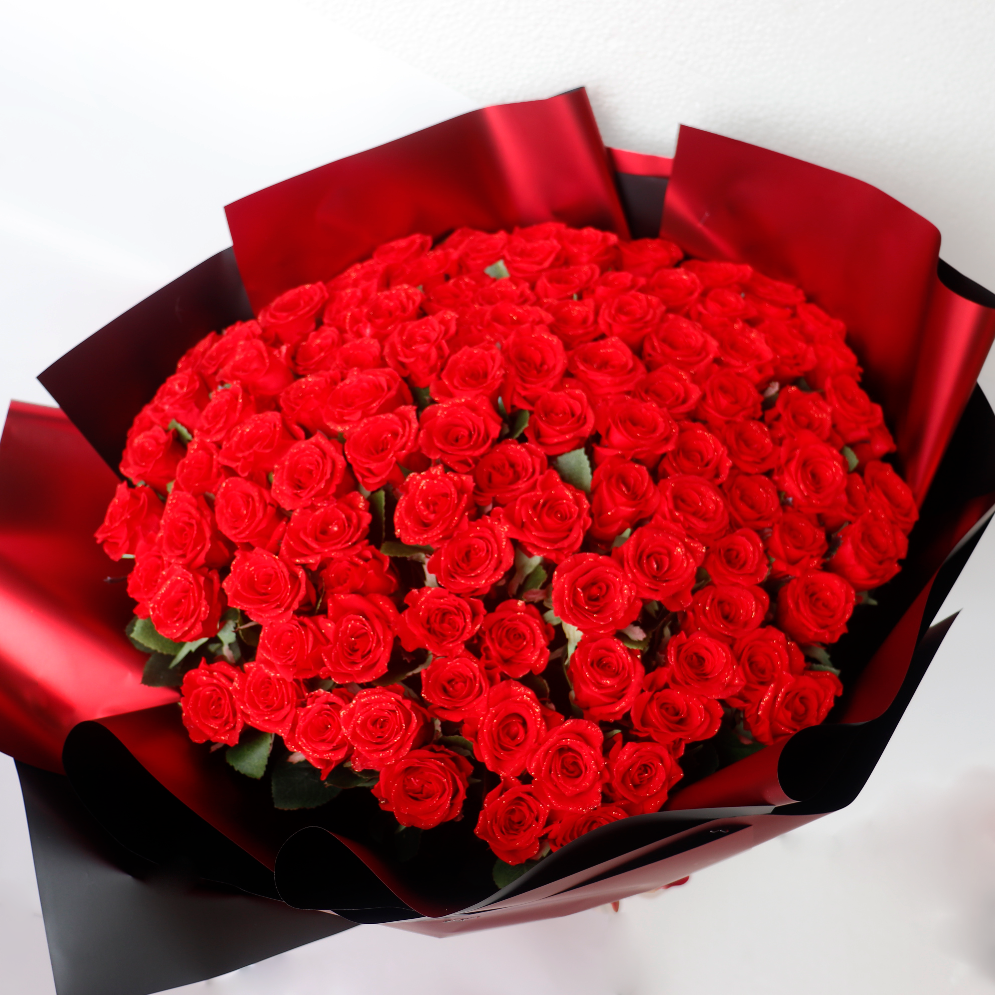 プリザーブドフラワー】赤バラ108本の花束 枯れないお花 サプライズ