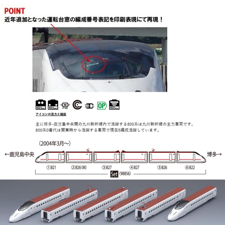 期間限定SALE】No:98856 TOMIX JR 九州新幹線800-0系6両編成セット（6