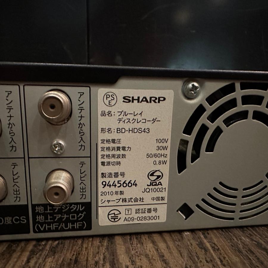 SHARP（シャープ） Sharp BD-HDS43 ブルーレイレコーダー 動作確認済