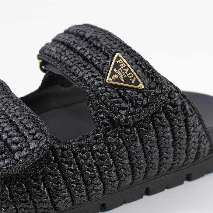 PRADA（プラダ） サンダル シューズ クロシェ トライアングルロゴ