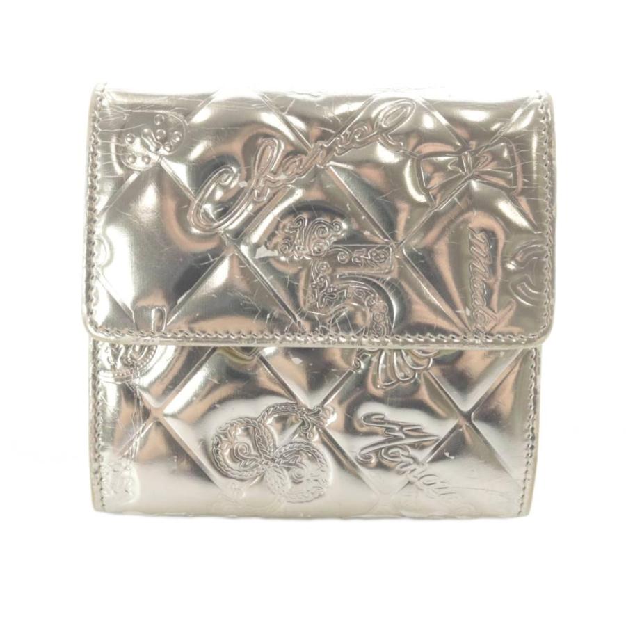 CHANEL（シャネル） ココマーク エナメル 三つ折り財布 ゴールド色 /SR