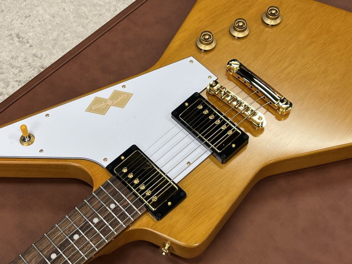 Inspired by Gibson Custom 1958 Korina Explorer Aged Natural s/n