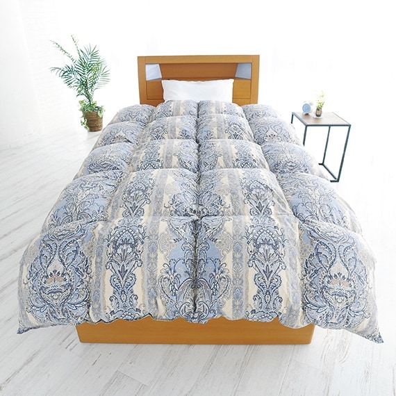 羽毛リフォーム フルオーダー 本掛 柄お任せ シングル （150cm×210cm）