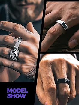 Stainless Steel Hexagon Geometric Ring for Men Women : Amazon.ca