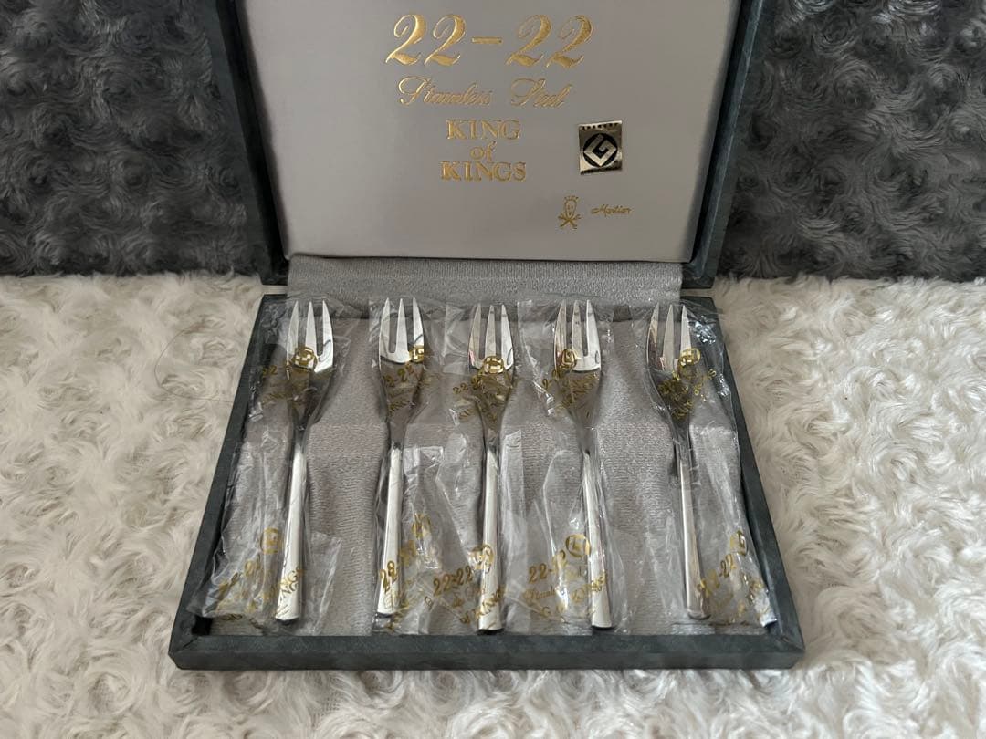 【コウ】マーシャン　22-22キングオブキングス　ケーキフォークセット マーシャン カトラリーセット 22-22 KING of KINGS - メルカリ