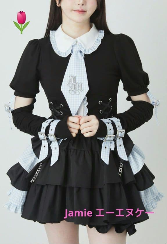 Jamie エーエヌケー　ジャパニーズ制服ティアードTOPS サイズ M ブルー ジャパニーズ制服ティアードTOPS - Jamie エーエヌケー(ジェイミーエー