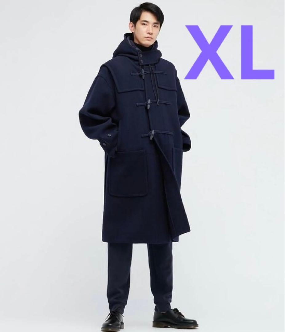 ユニクロ UNIQLO +J ウール オーバーサイズ ダッフルコート ネイビー JIL SANDER - 即完売 +J ウール オーバーサイズ ダッフルコート