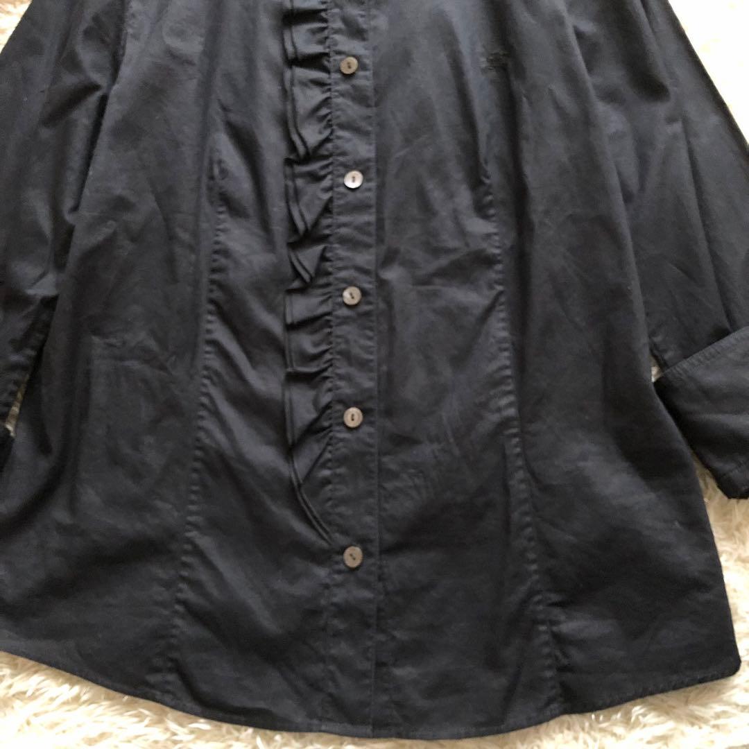 BURBERRY LONDON♪ホース刺繍フリルブラウスノバチェックL