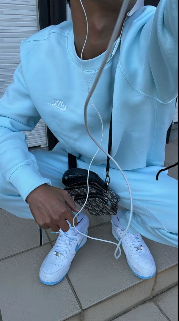 Nike 水色 スウェット トレーナー ナイキ Nike Sport Essentials+ Brushed Back トレーナー トップ