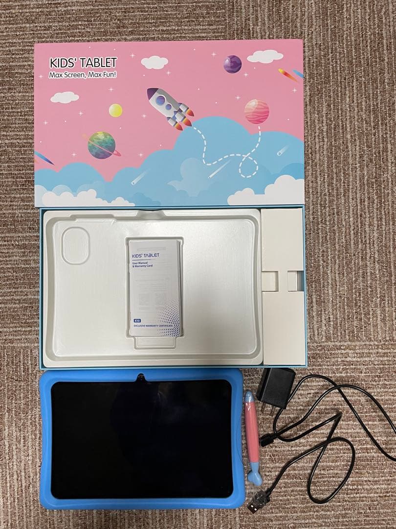 KIDS TABLET 青色 最大画面 Plimpton Plimpton 10インチ タブレット 子供用 Android 15 wi-fi