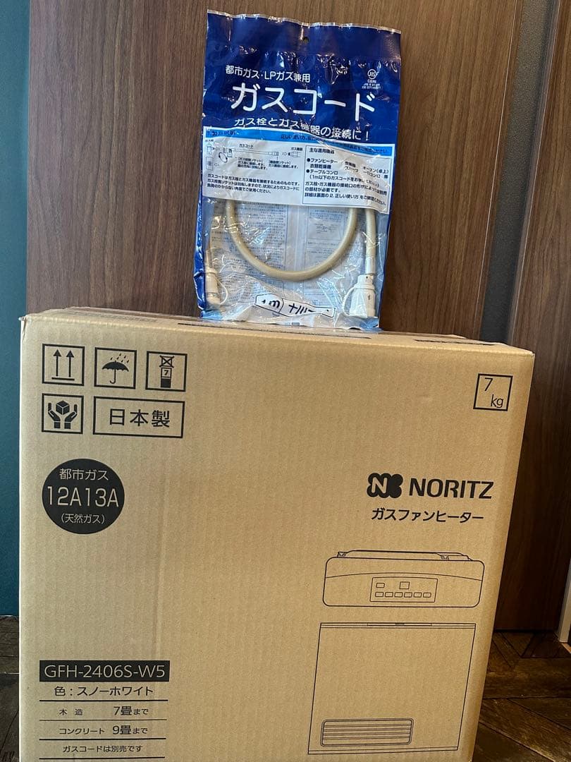 NORITZ ガスファンヒーター GFH-2406S-W5 ノーリツ ガスファンヒーター GFH-2406S (W5)スノーホワイト【都市ガス